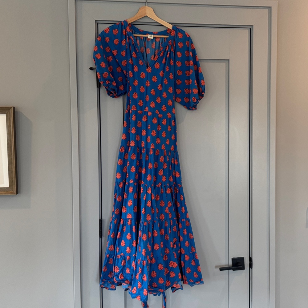 Blue Floral Maxi Dress